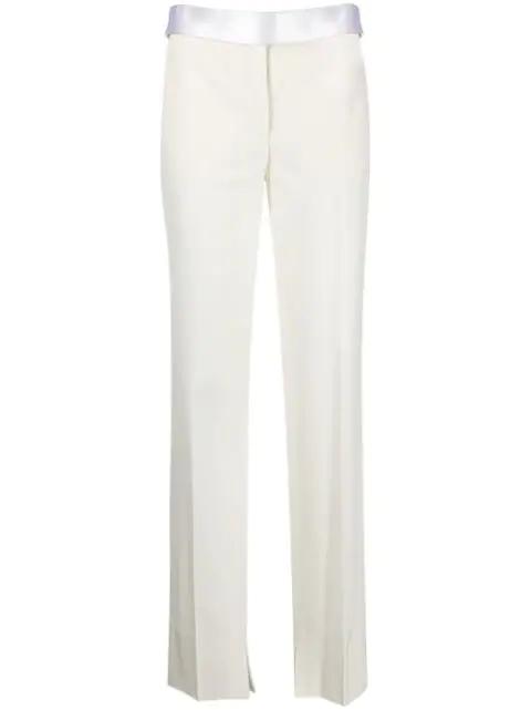 satin-waistband detail trousers by STELLA MCCARTNEY