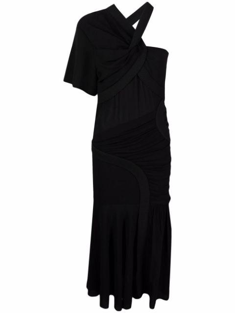 single-sleeve midi dress by STELLA MCCARTNEY