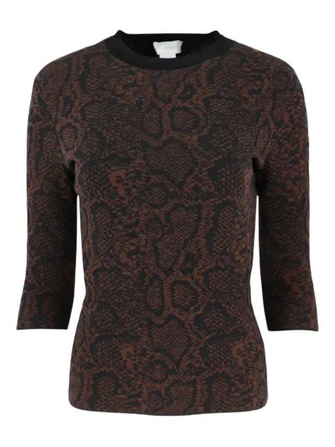 snake-print quarter-sleeve T-shirt by STELLA MCCARTNEY