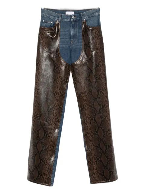 snakeskin-panel jeans by STELLA MCCARTNEY