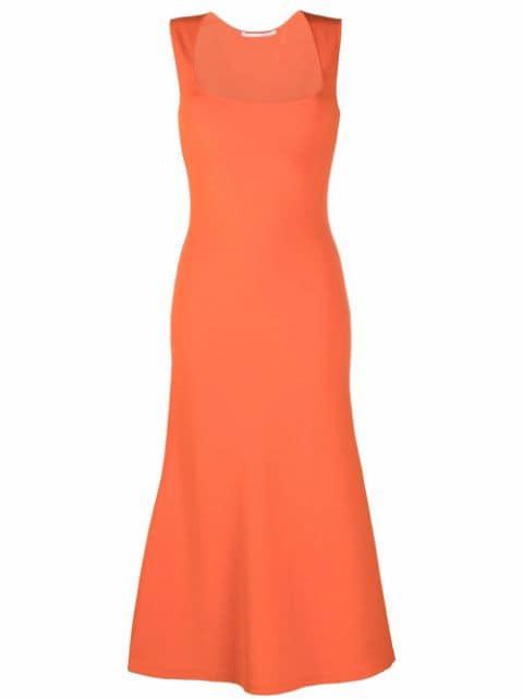 square-neck sleeveless flared dress by STELLA MCCARTNEY