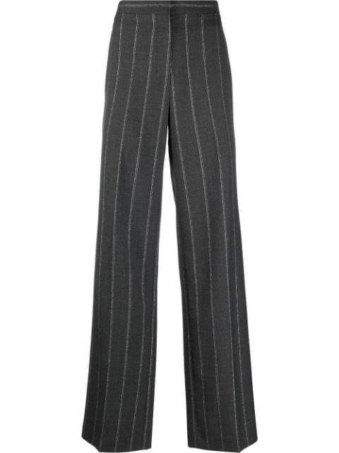 stitch-detail striped tailored trousers by STELLA MCCARTNEY