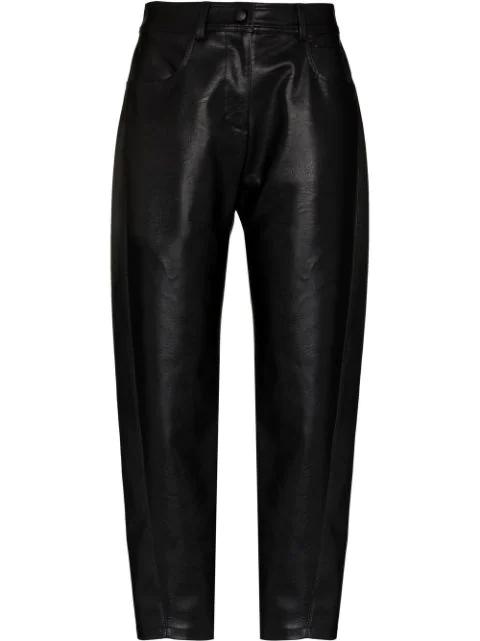 straight-leg faux-leather trousers by STELLA MCCARTNEY