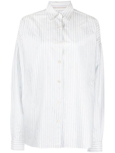 stripe-print long-sleeved shirt by STELLA MCCARTNEY