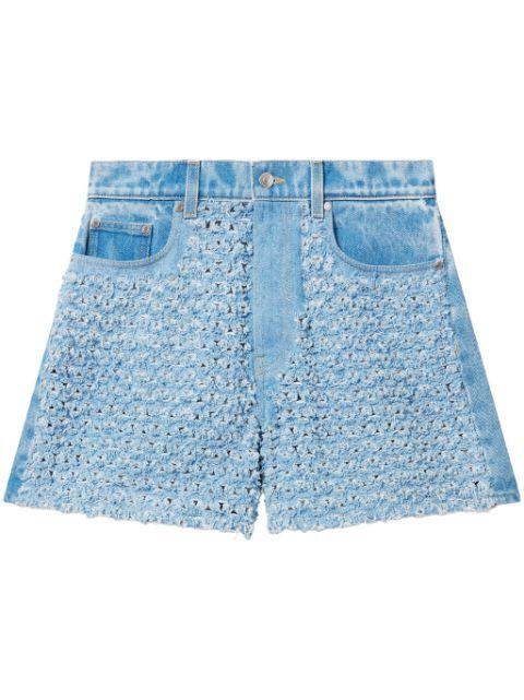textured denim shorts by STELLA MCCARTNEY