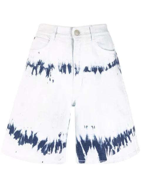 tie-dye denim shorts by STELLA MCCARTNEY