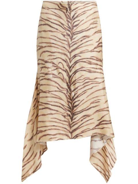 tiger-print midi skirt by STELLA MCCARTNEY