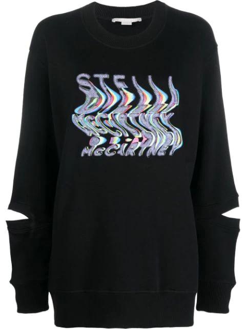 warped-logo oversized sweatshirt by STELLA MCCARTNEY