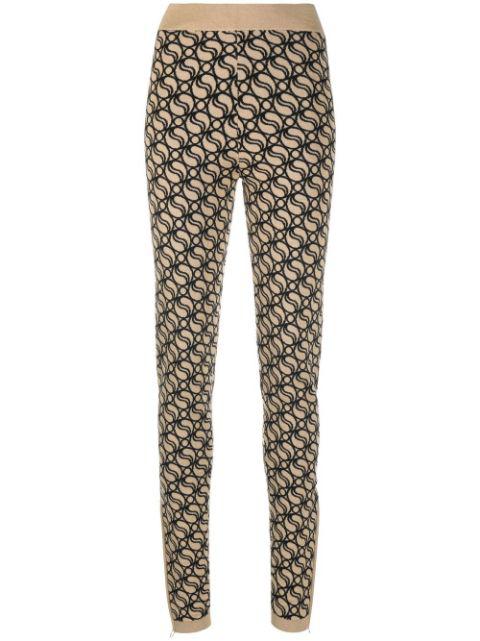 wave-pattern knitted trousers by STELLA MCCARTNEY