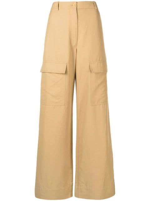 wide-leg flap-pocket trousers by STELLA MCCARTNEY
