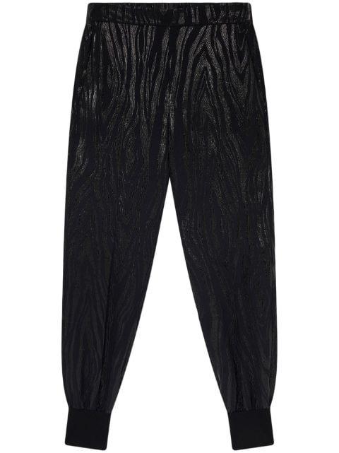wood-grain effect tapered trousers by STELLA MCCARTNEY