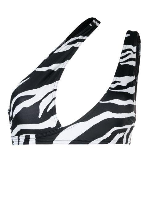 zebra-print cut-out bikini top by STELLA MCCARTNEY