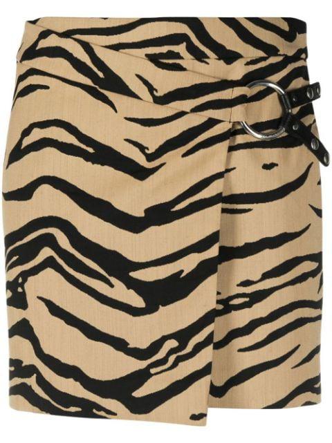 zebra-print wrap miniskirt by STELLA MCCARTNEY
