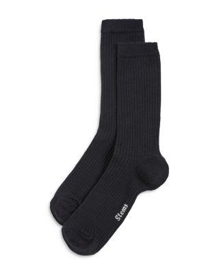 Rib Knit Crew Socks by STEMS