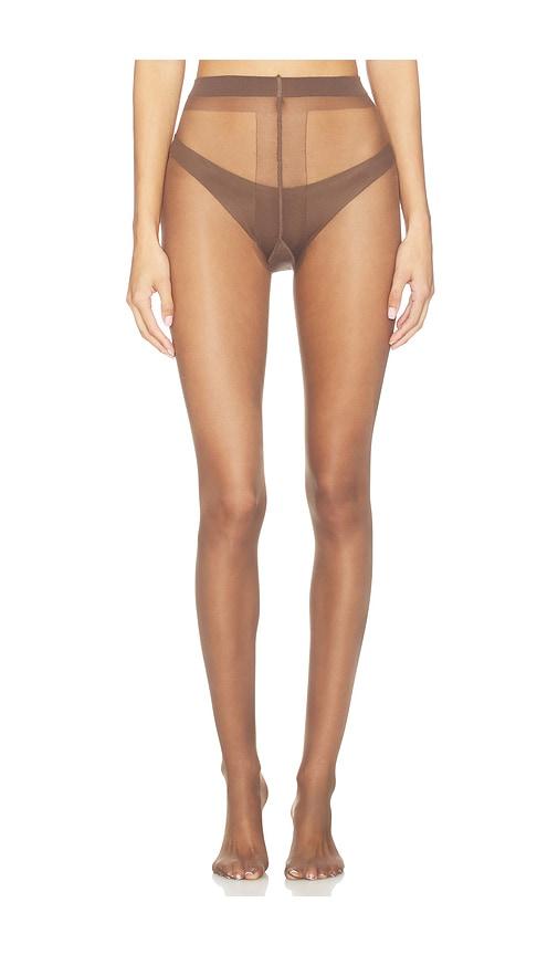 Stems Avery Sheer 10 Tights in Brown by STEMS