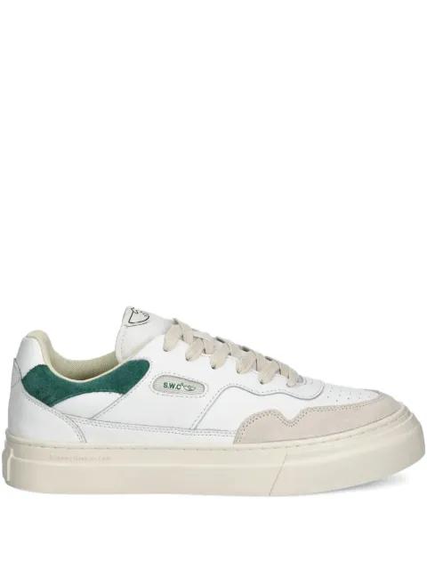 Pearl leather panel trainers by STEPNEY WORKERS CLUB