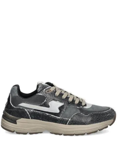 cracked-leather sneakers by STEPNEY WORKERS CLUB
