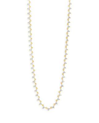 Brigid Cubic Zirconia Tennis Necklace in 14K Gold Plated by STERLING FOREVER