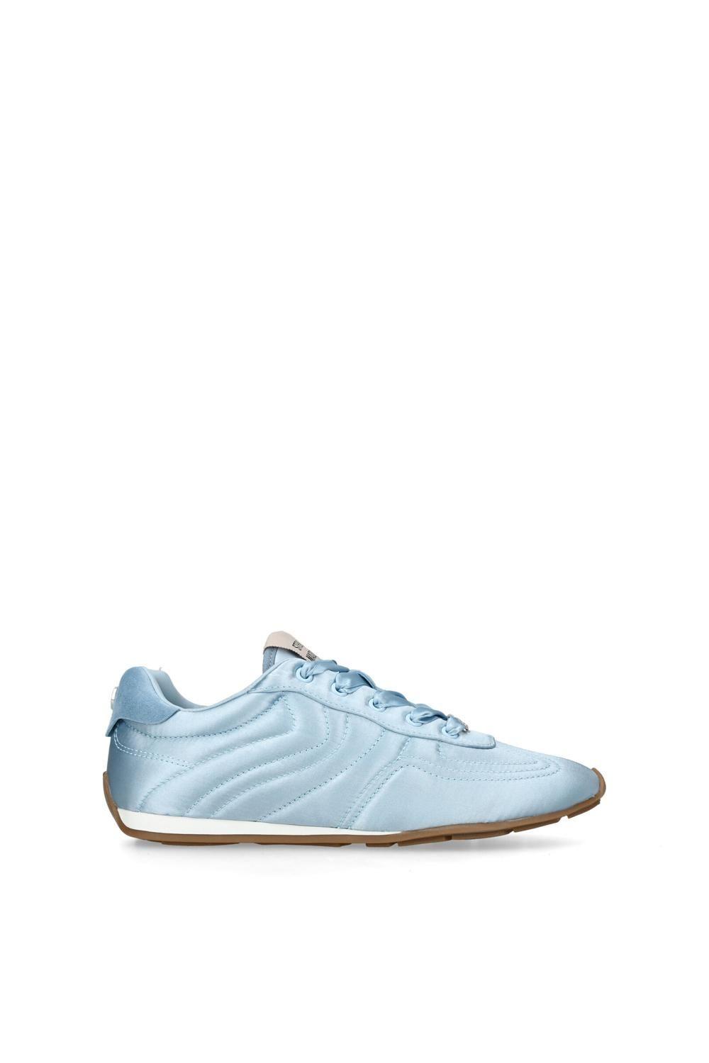 'Abbi Blue Satin' Satin Trainers by STEVE MADDEN