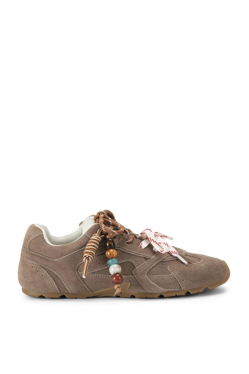 'Aziel Taupe Charm' Suede Trainers by STEVE MADDEN