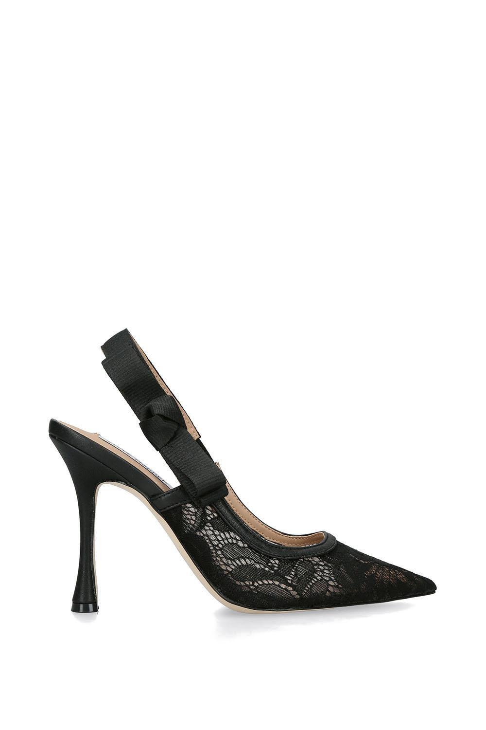 'Brylie Black Lace' Fabric Heels by STEVE MADDEN