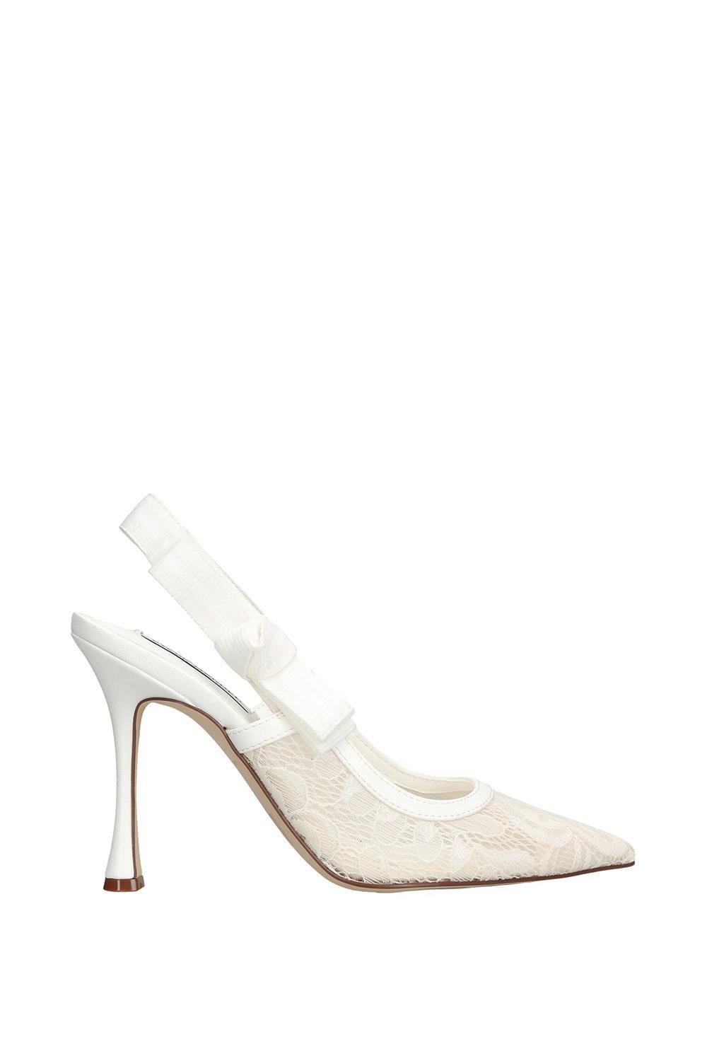 'Brylie White Lace' Fabric Heels by STEVE MADDEN