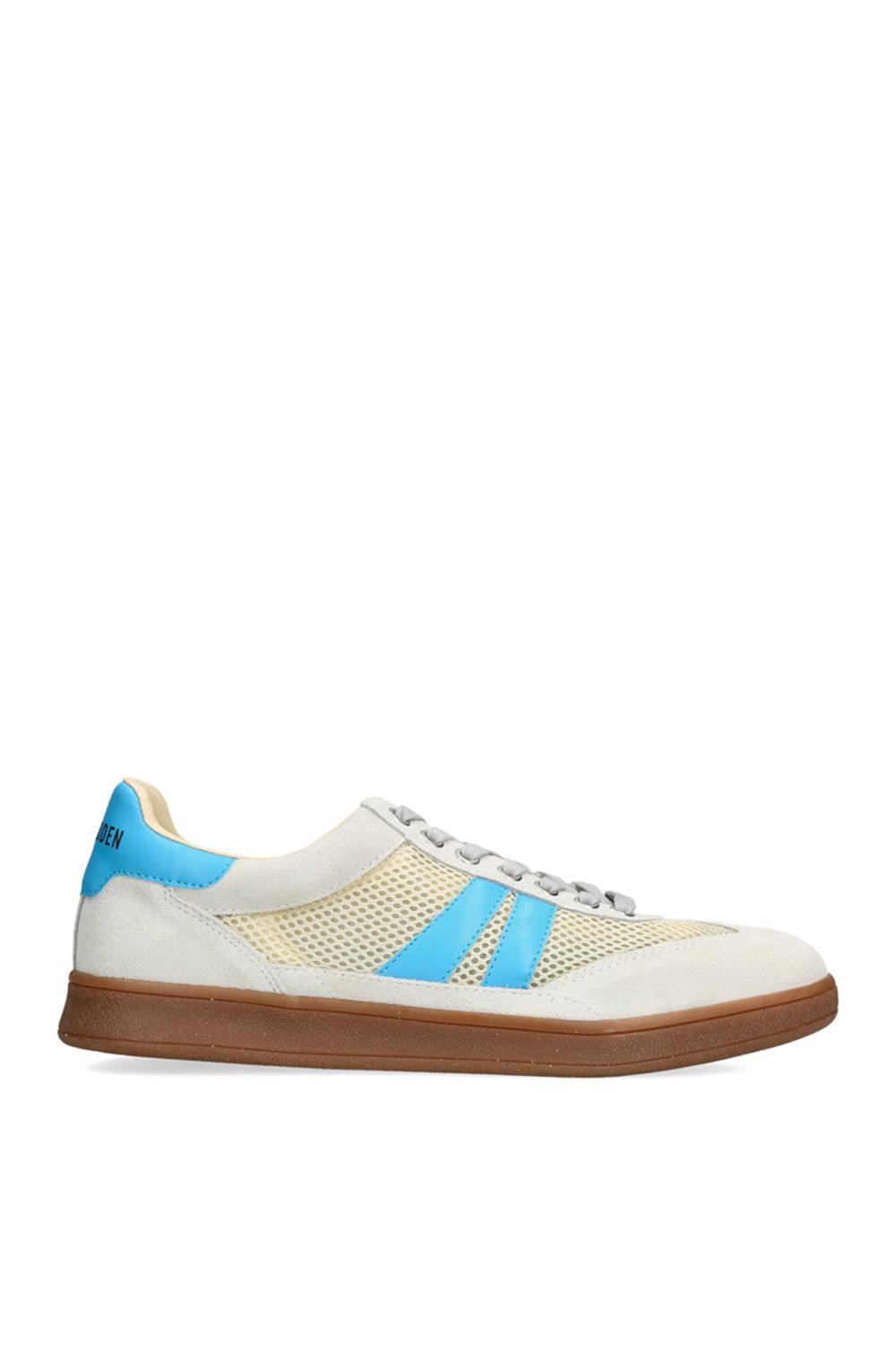 'Cassey Grey Blue' Leather Trainers by STEVE MADDEN