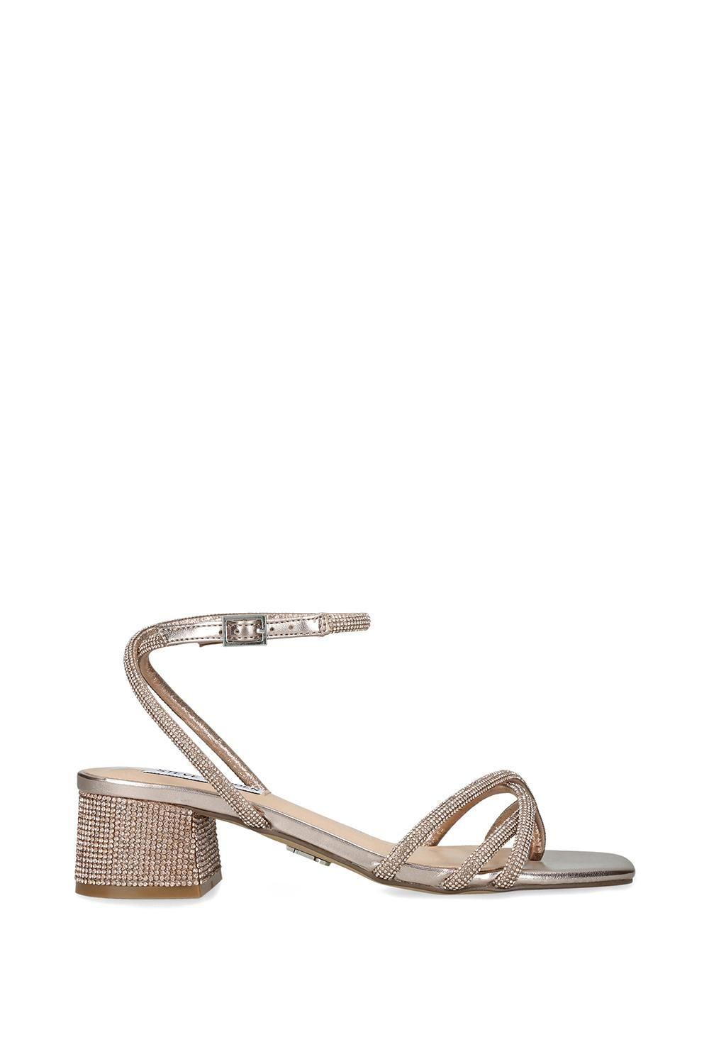 'Cerena Gold' Fabric Sandals by STEVE MADDEN