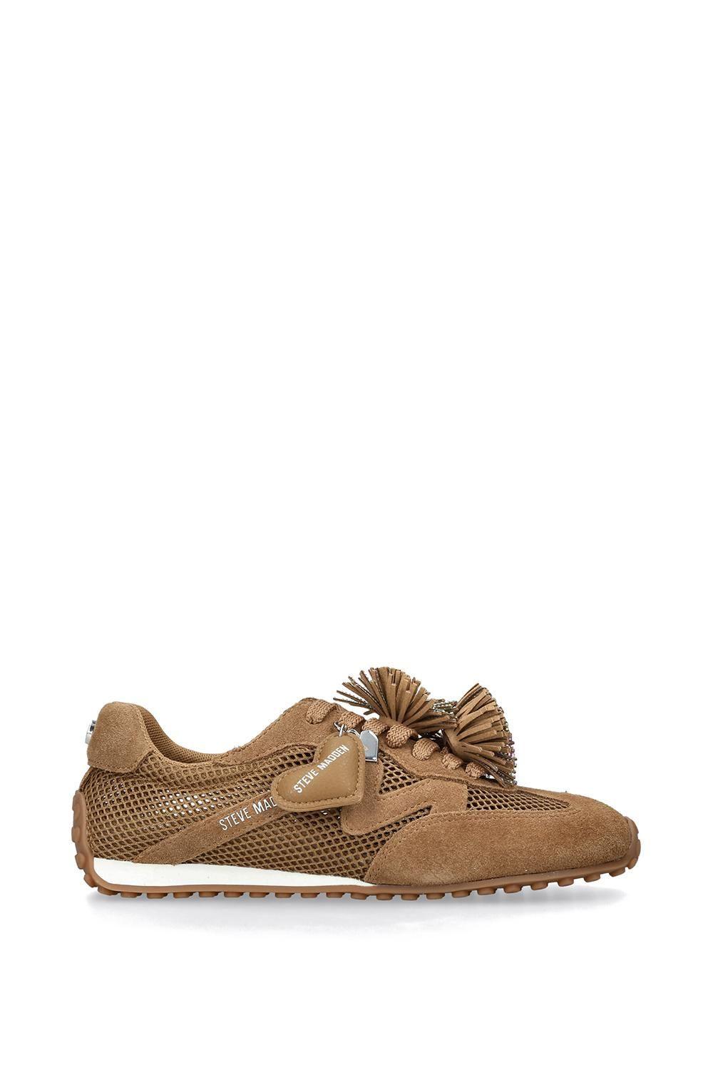 'Coheart Brown' Fabric Trainers by STEVE MADDEN