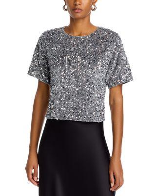 Cressa Sequined Velvet Top by STEVE MADDEN