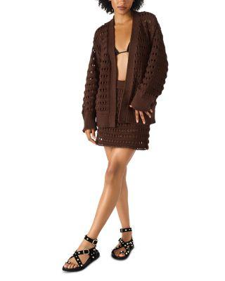 Eastyn Crocheted Cardigan & Bria Crocheted Skirt by STEVE MADDEN