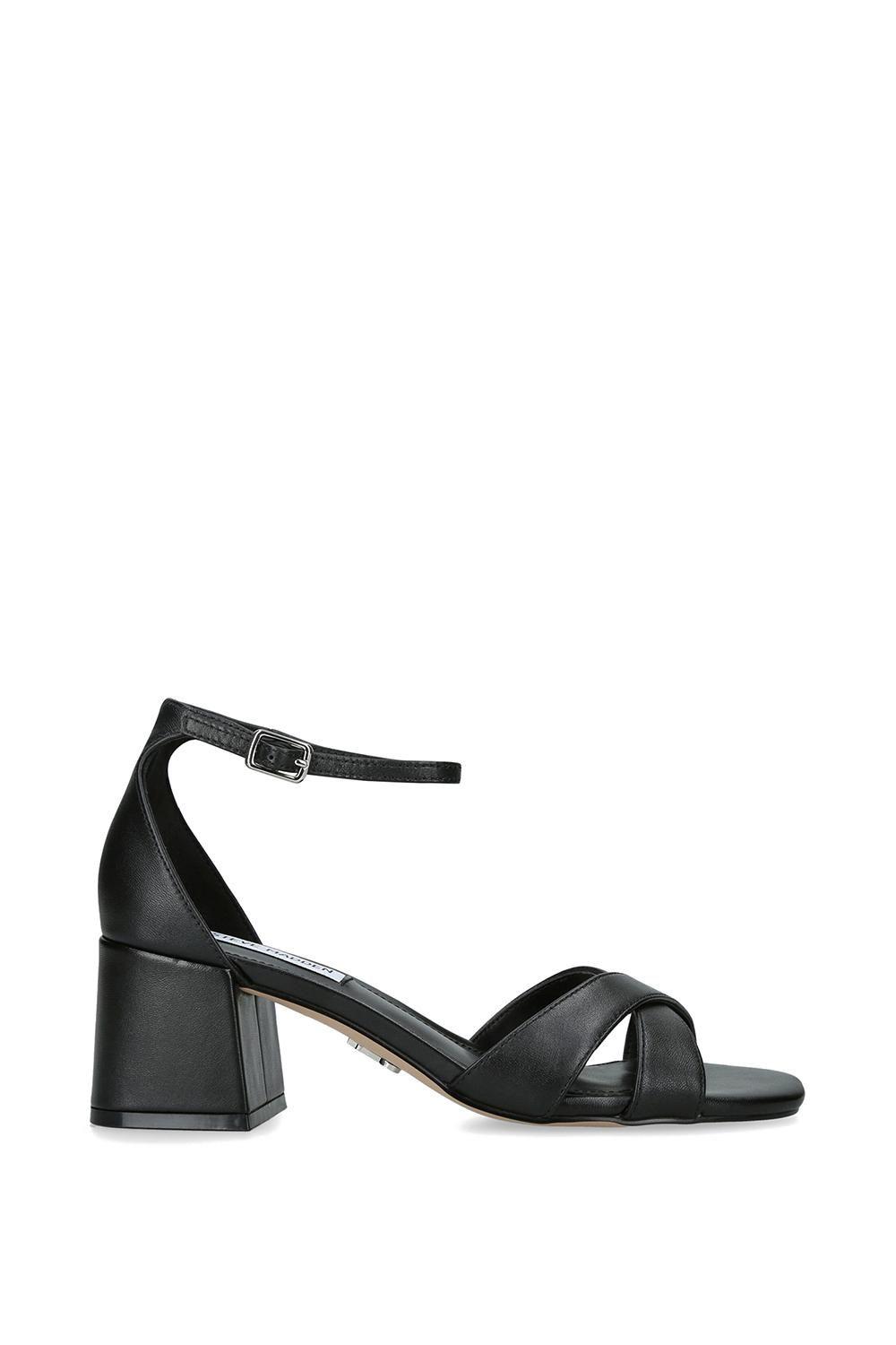 'Fergie Black' Leather Sandals by STEVE MADDEN