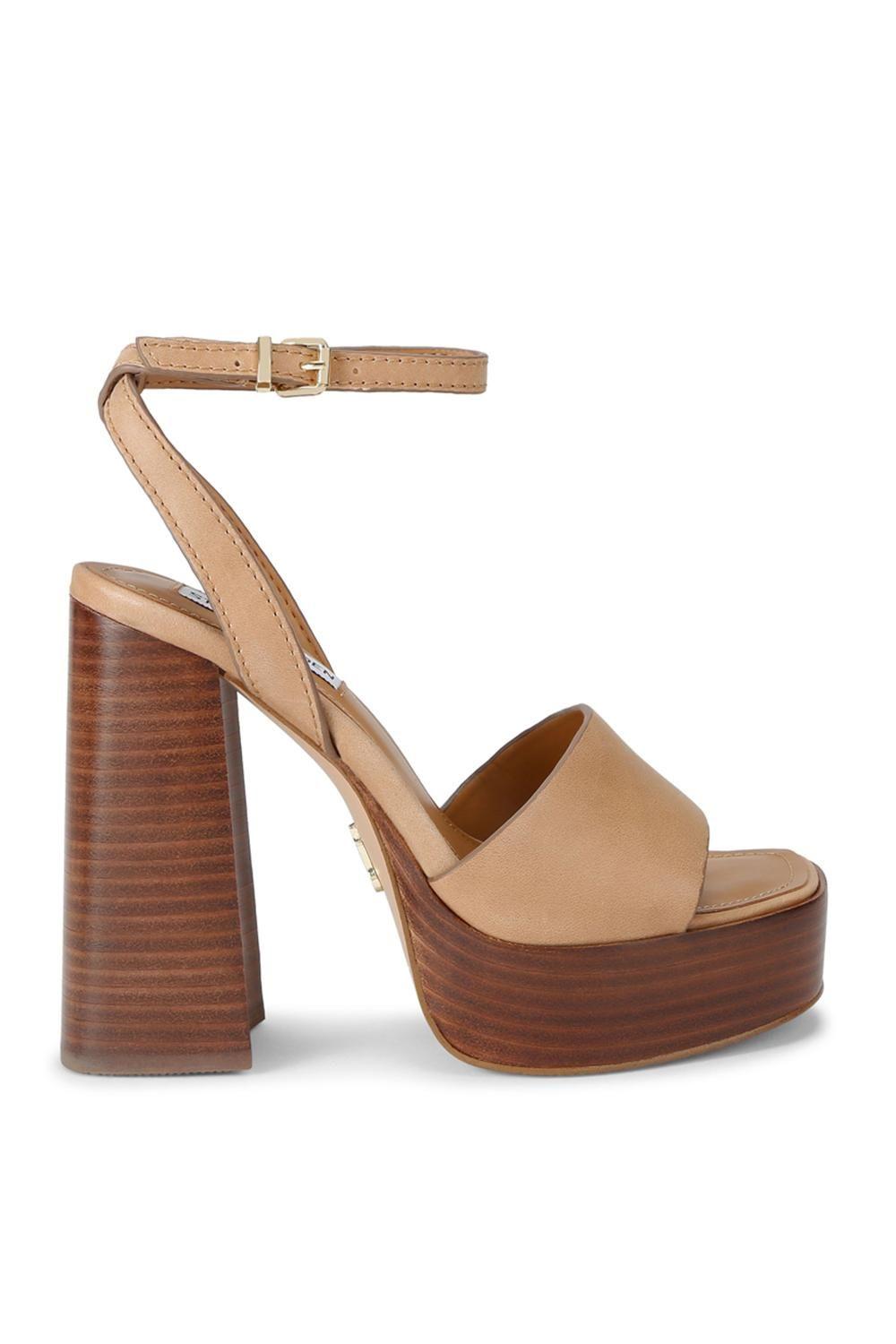 'Floria Brown' Leather Heels by STEVE MADDEN