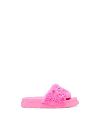 Girls' Dumbo Faux Fur Embellished Slides – Little Kid & Big Kid by STEVE MADDEN