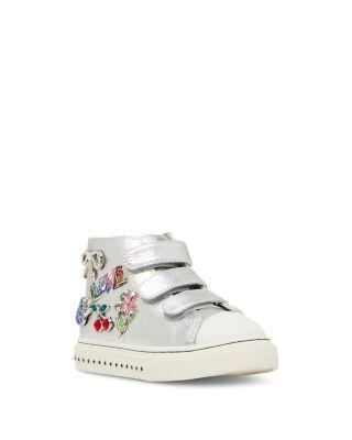 Girls' Joycee High Top Rhinestone Embellished Sneakers – Toddler by STEVE MADDEN