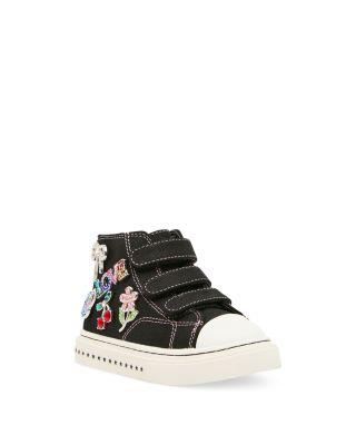 Girls' Joycee High Top Rhinestone Embellished Sneakers – Toddler by STEVE MADDEN