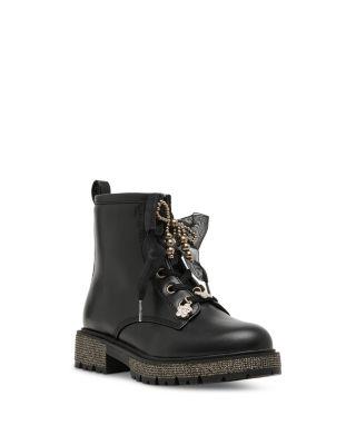 Girls' Luxelle Embellished Lace Up Boots – Toddler by STEVE MADDEN
