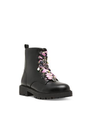 Girls' Rolly Scarf Lace Ankle Boots – Little Kid by STEVE MADDEN