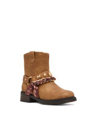 Girls' Teal Scarf Braided Chain Boots – Little Kid by STEVE MADDEN