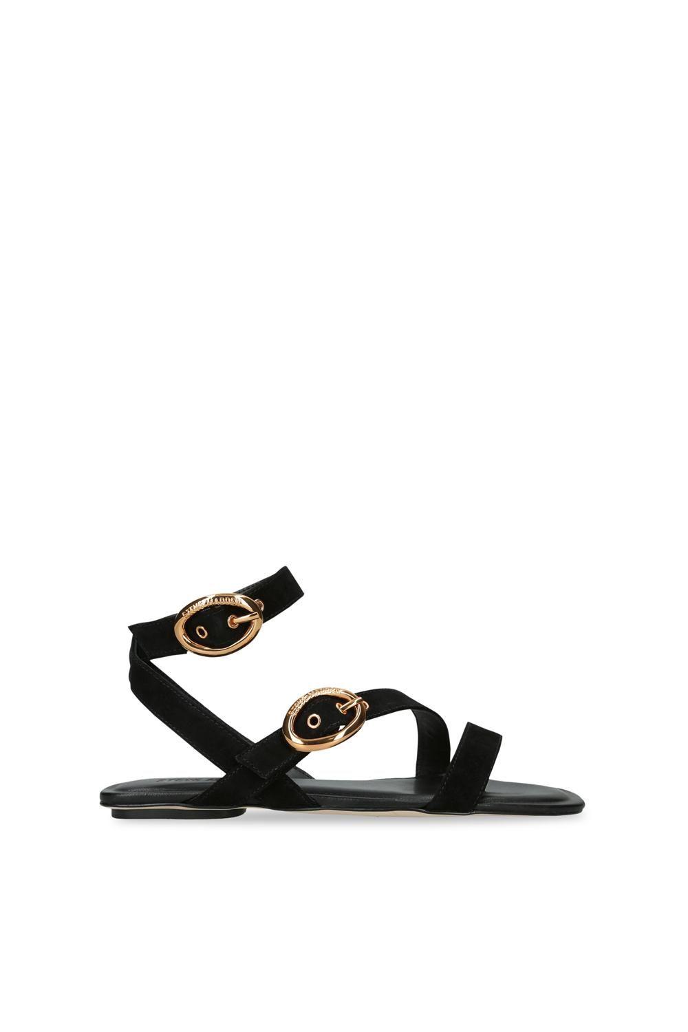 'Karmin Black Suede' Suede Sandals by STEVE MADDEN