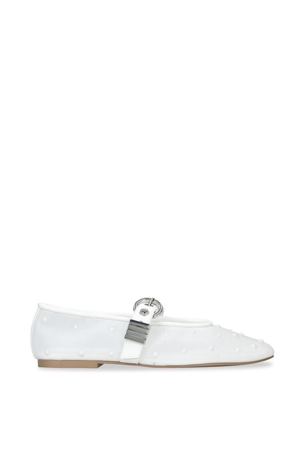 'Lucia White Pearl'  Flats by STEVE MADDEN
