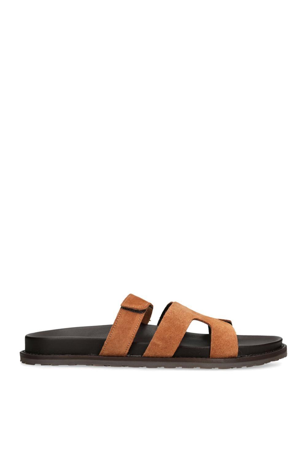 'Manu Brown' Leather Sandals by STEVE MADDEN