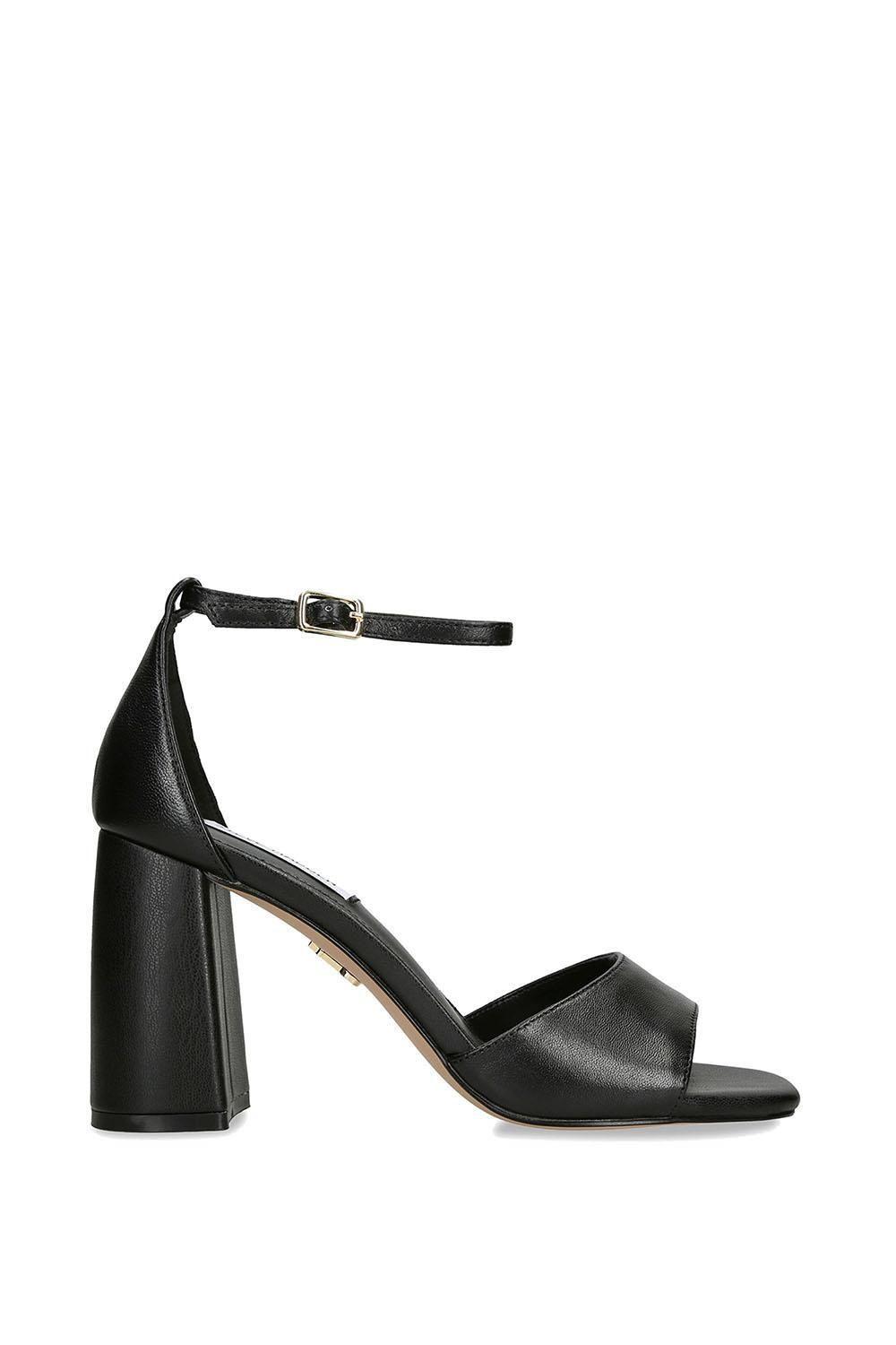 'Missty Black' Leather Heels by STEVE MADDEN