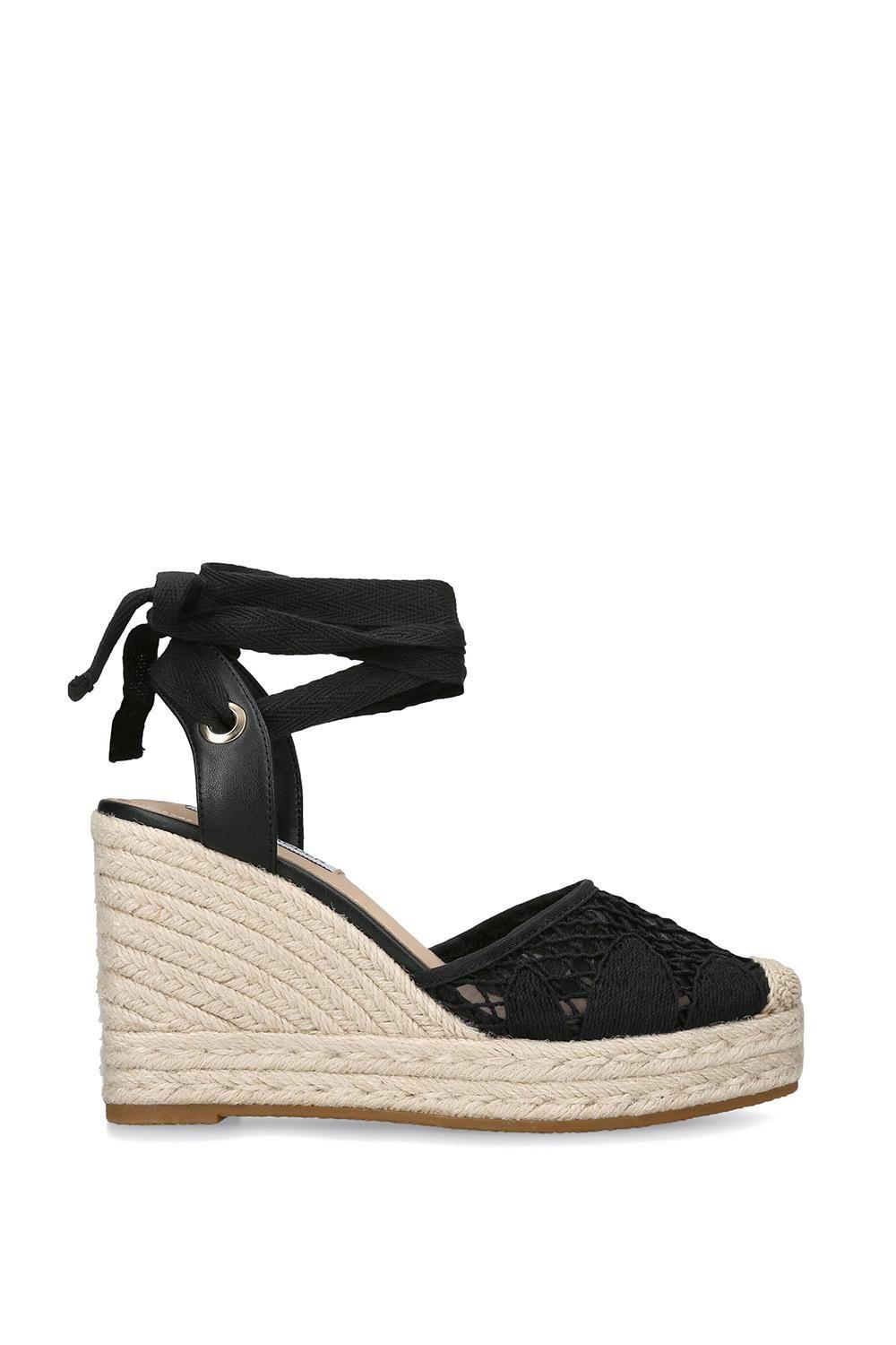 'Osborn Black' Fabric Sandals by STEVE MADDEN