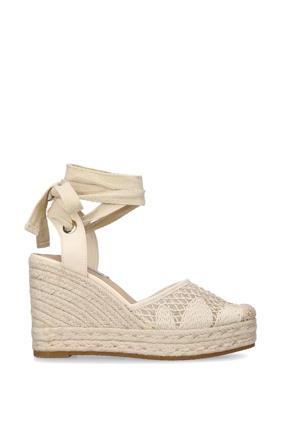 'Osborn Cream' Fabric Sandals by STEVE MADDEN