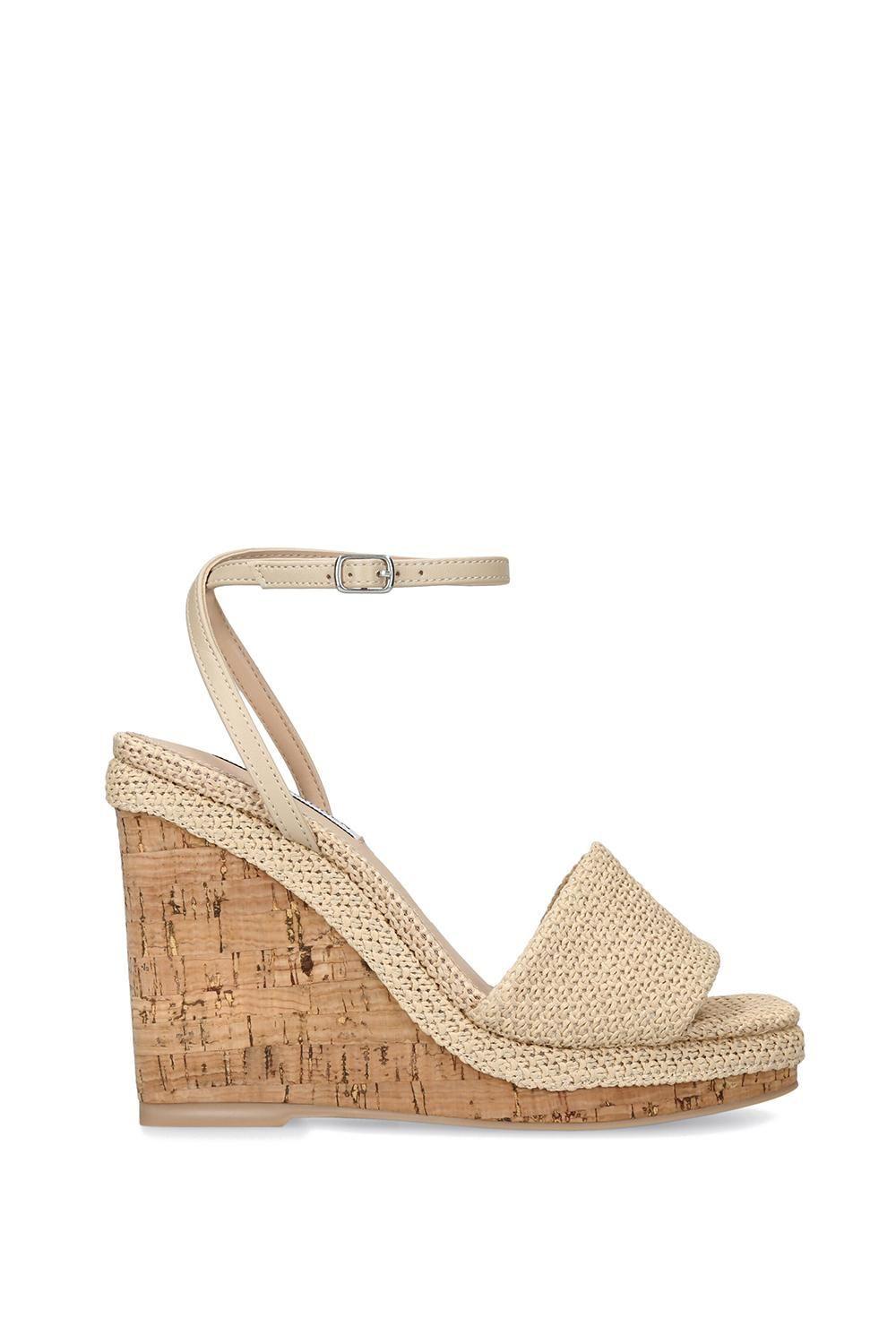 'Outright Beige' Fabric Sandals by STEVE MADDEN