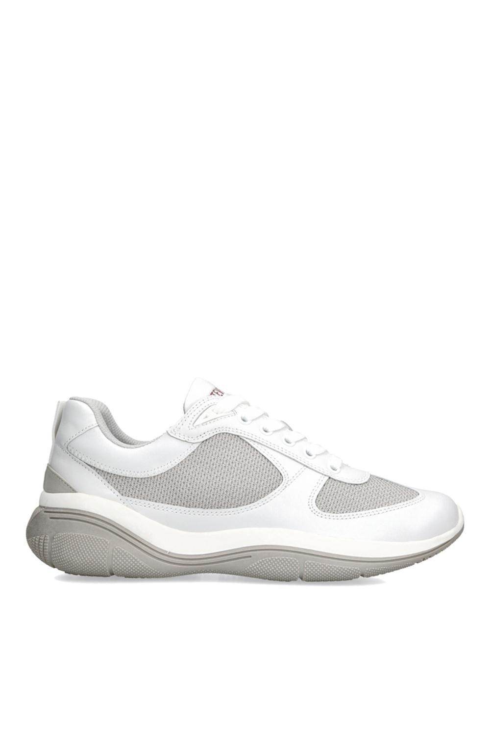 'Prevale Grey' Leather Trainers by STEVE MADDEN