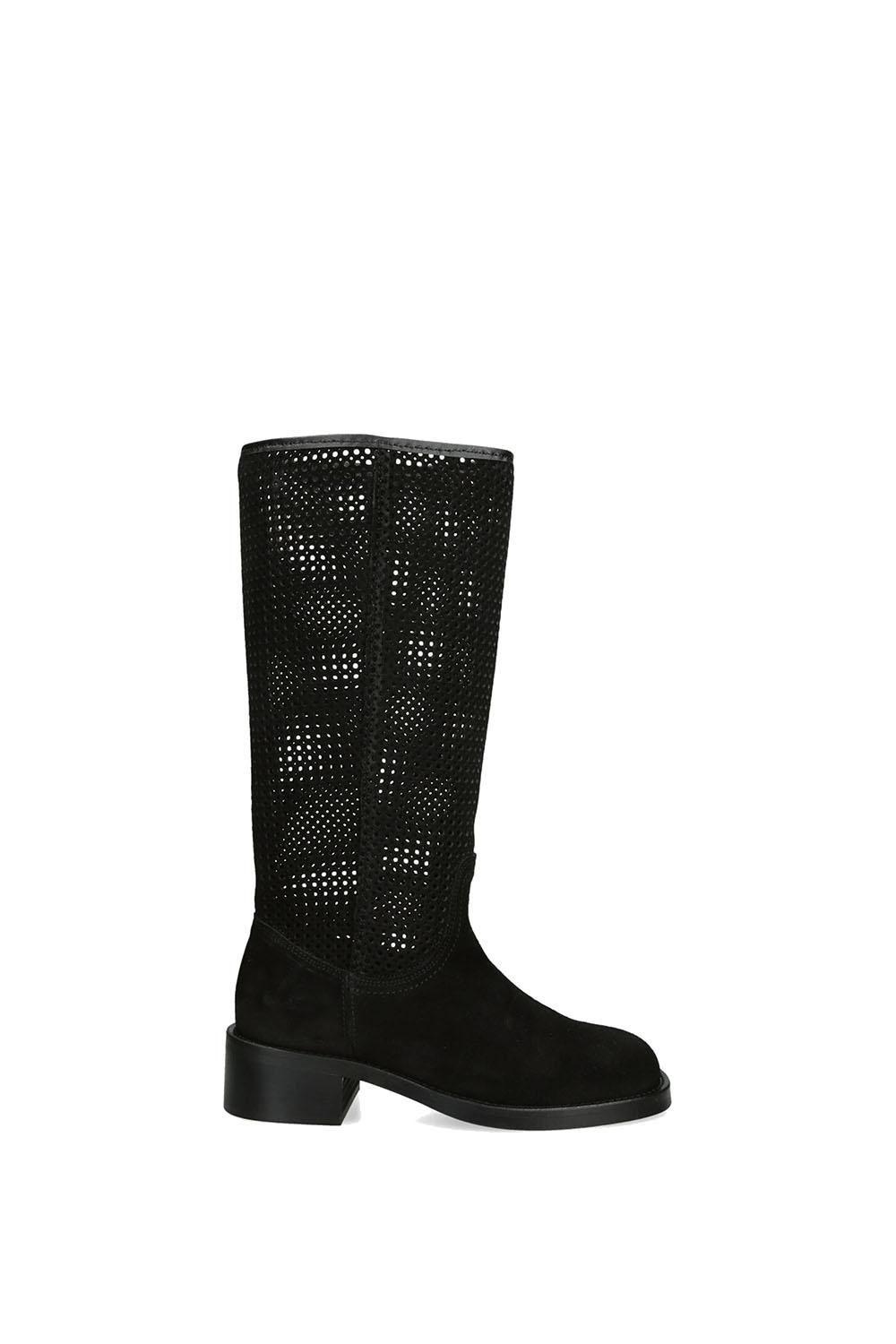 'Riggs Black' Leather Boots by STEVE MADDEN