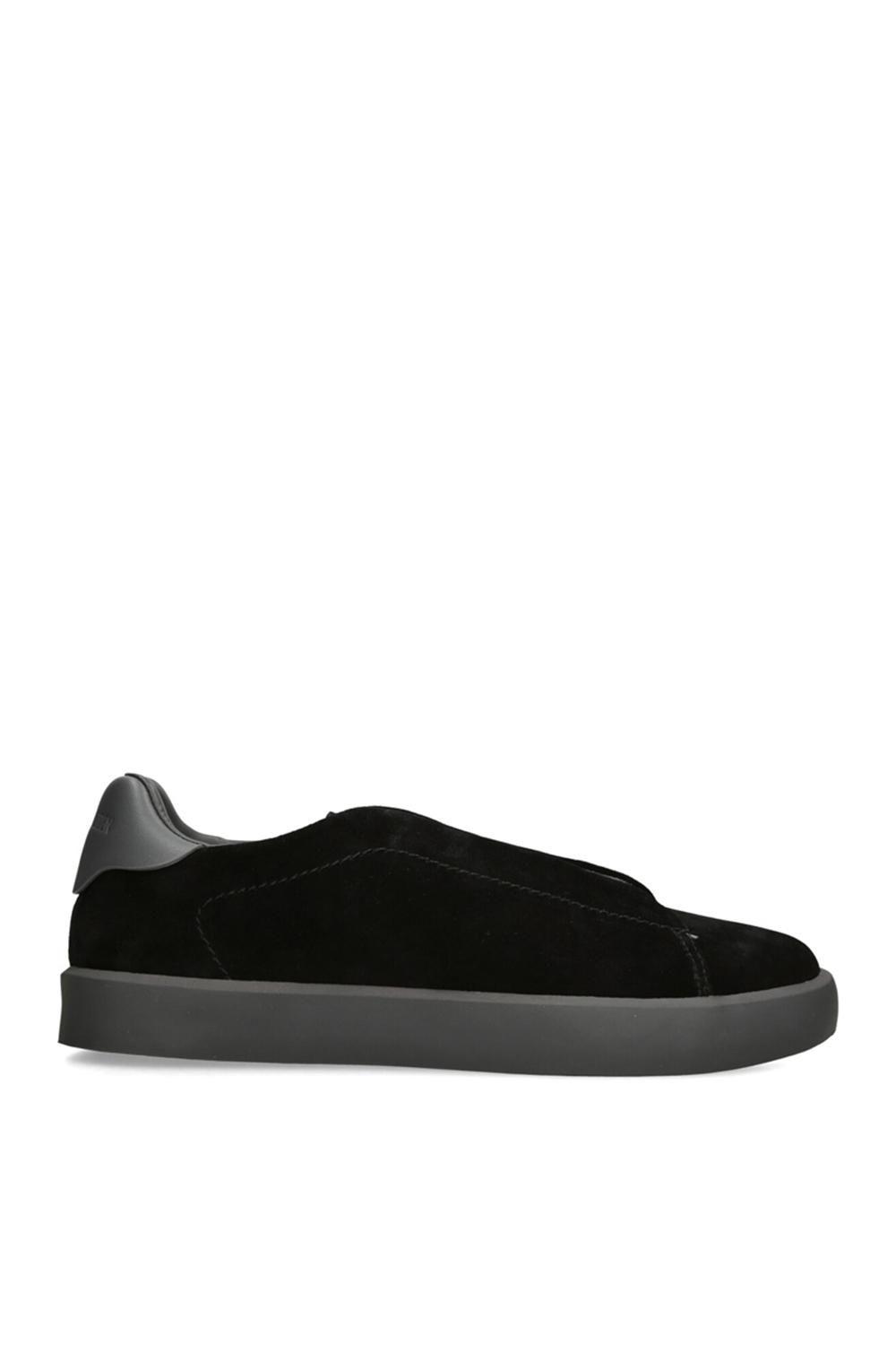 'Salsa Black' Leather Trainers by STEVE MADDEN