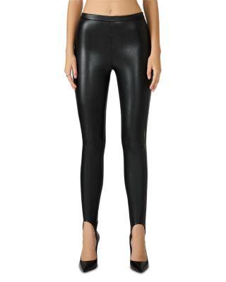 Sandrine Faux Leather Stirrup Pants by STEVE MADDEN